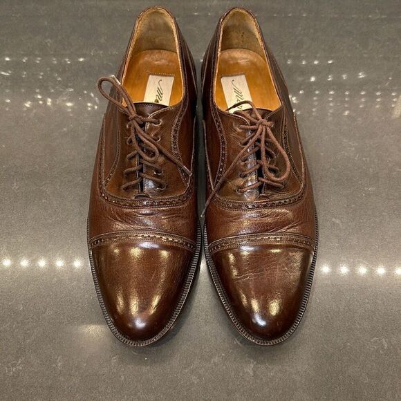 Mezlan Florence Leather Oxford Lace Dress Shoes - Picture 1 of 12
